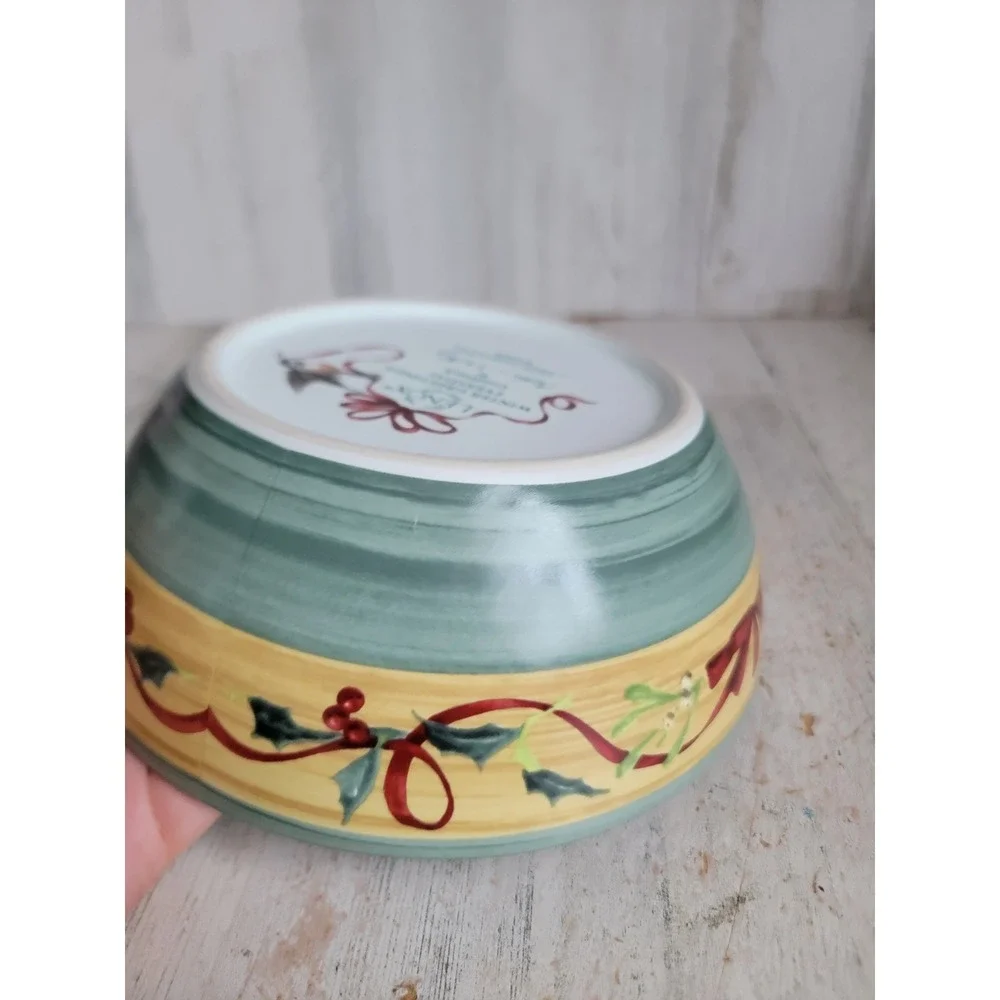 Lenox goldfinch bird bowl winter greetings everyday Xmas home kitchen